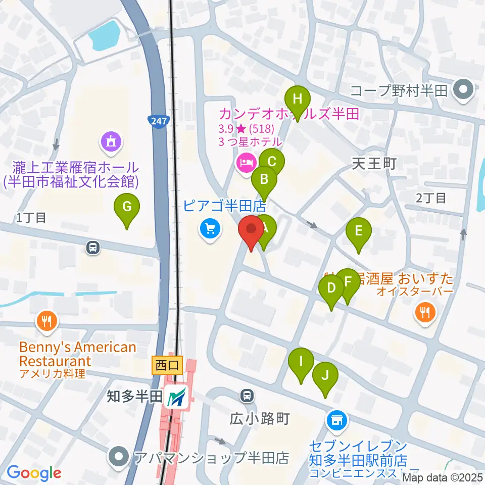 ミュージックメイトマツイシ周辺の駐車場・コインパーキング一覧地図