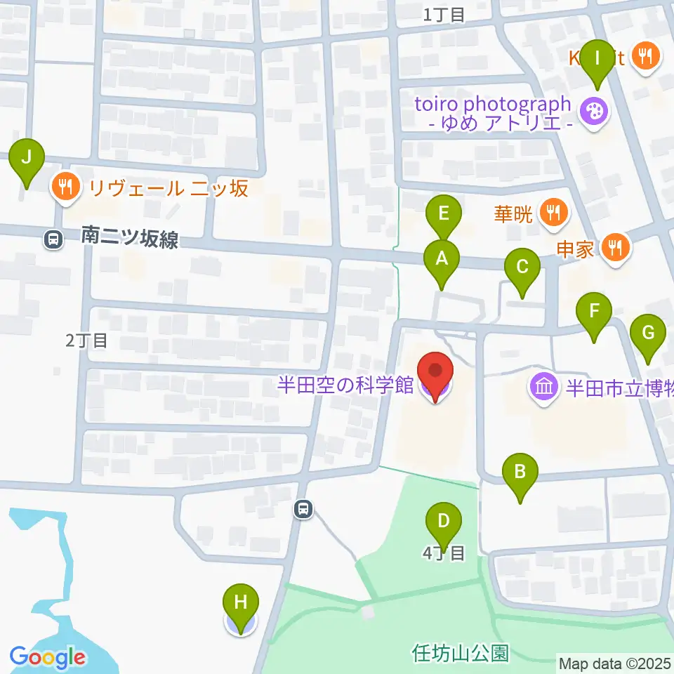 半田空の科学館周辺の駐車場・コインパーキング一覧地図