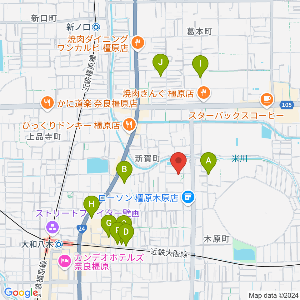 ミュージックカフェアンジェス周辺の駐車場・コインパーキング一覧地図