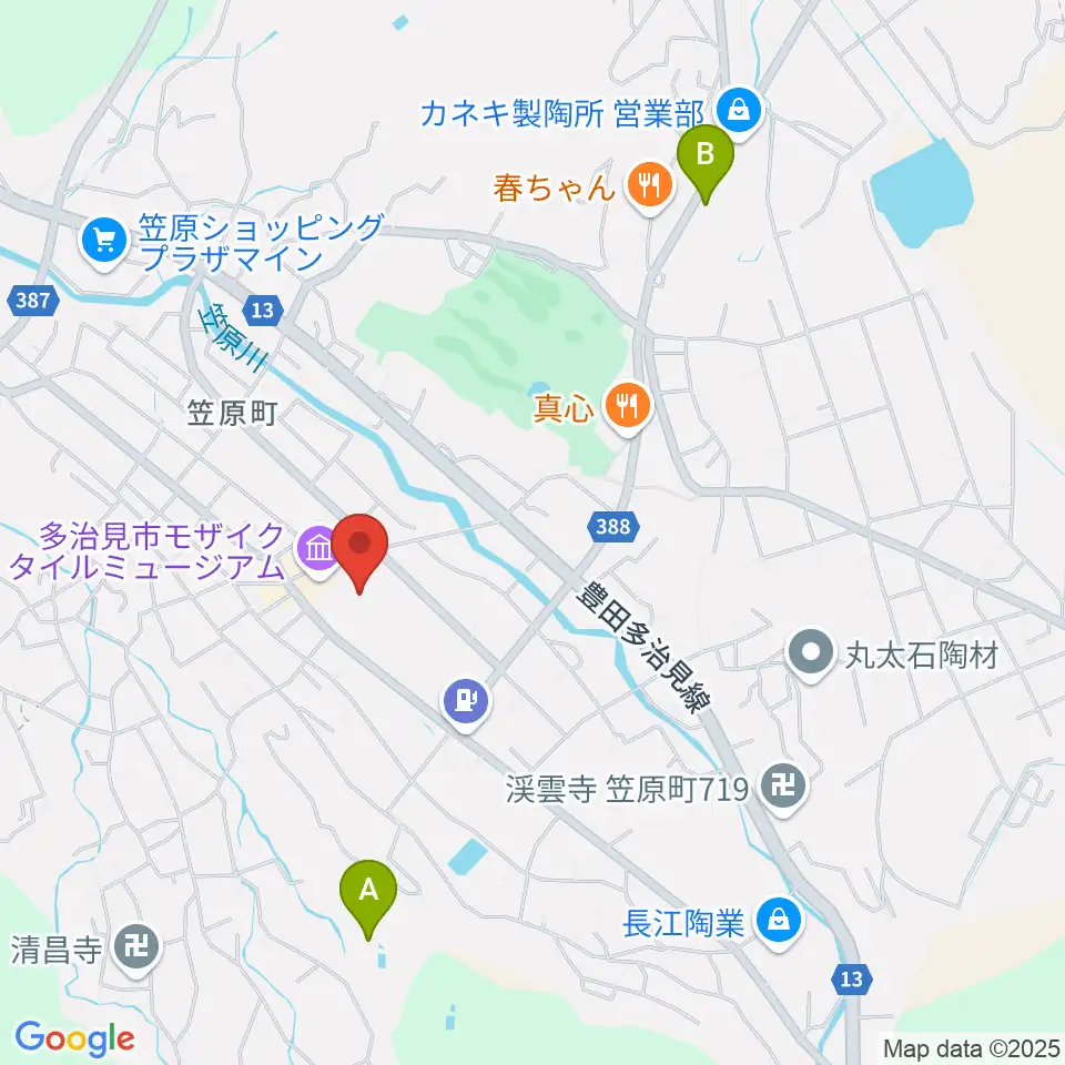 多治見市笹原交流センター周辺の駐車場・コインパーキング一覧地図