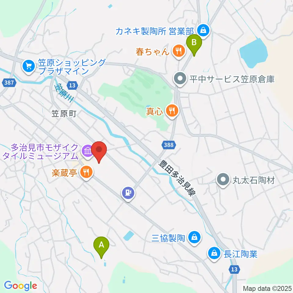 多治見市笹原交流センター周辺の駐車場・コインパーキング一覧地図