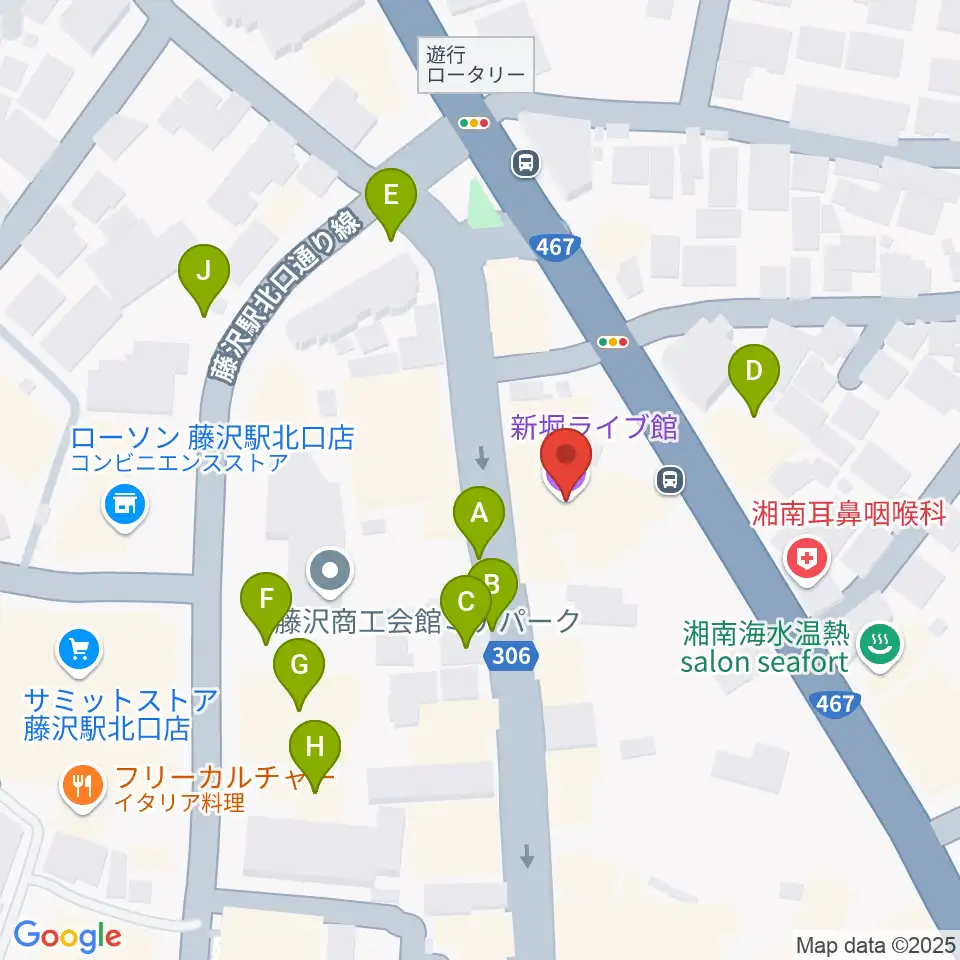 新堀ライブ館周辺の駐車場・コインパーキング一覧地図