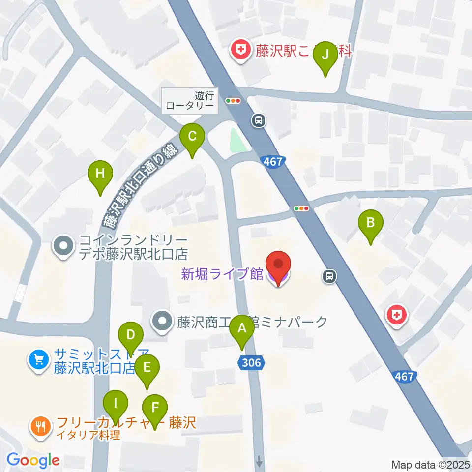 新堀ライブ館周辺の駐車場・コインパーキング一覧地図