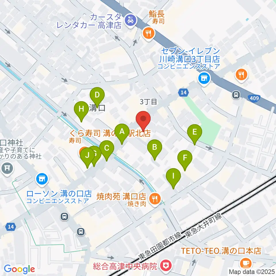 糀ホール周辺の駐車場・コインパーキング一覧地図