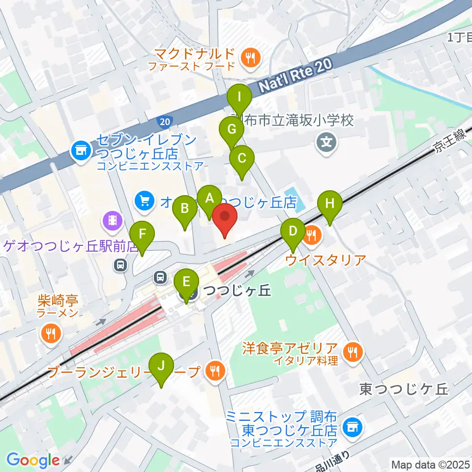 プリーマ・トーン音楽教室周辺の駐車場・コインパーキング一覧地図