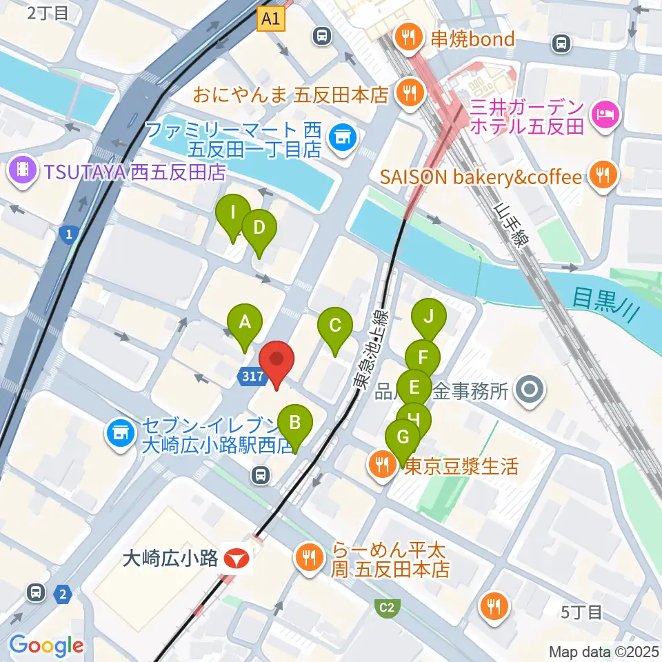 五反田ロッキー周辺の駐車場・コインパーキング一覧地図