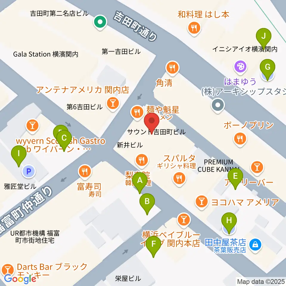 関内リトルジョン周辺の駐車場・コインパーキング一覧地図