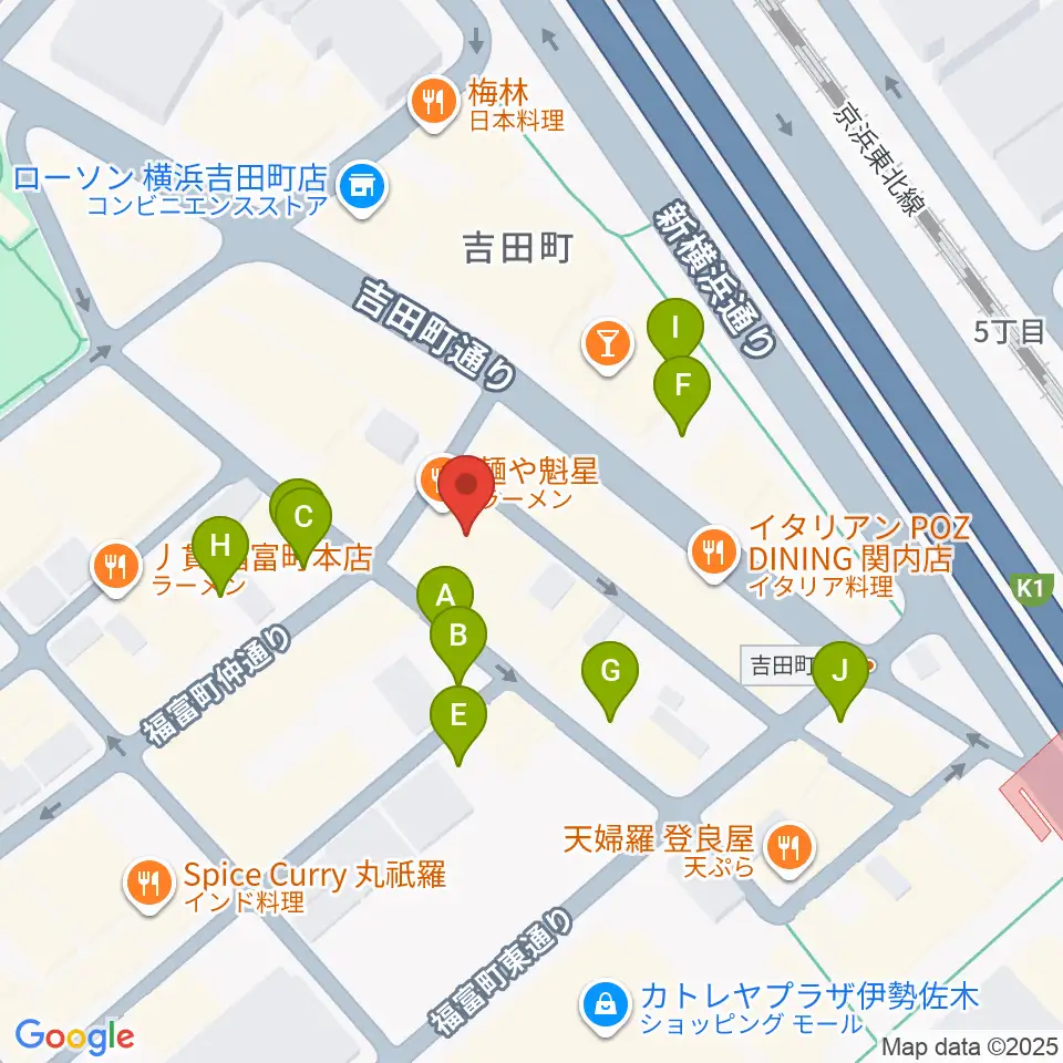 関内リトルジョン周辺の駐車場・コインパーキング一覧地図