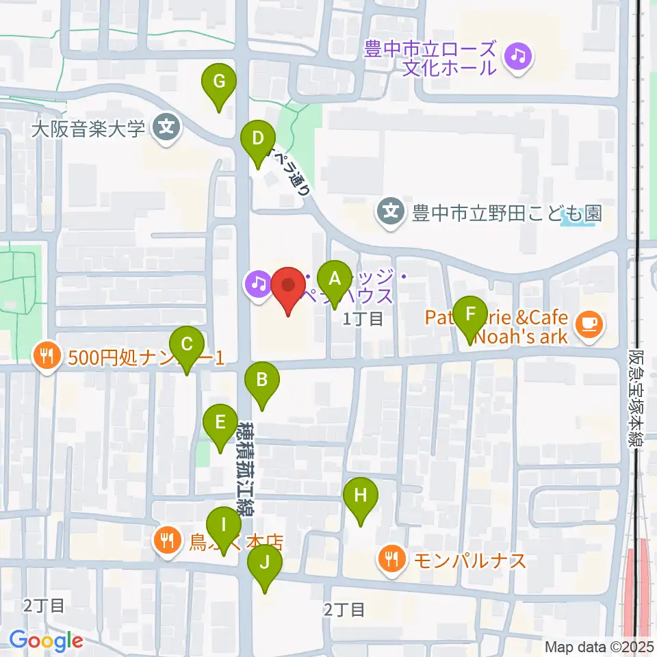 大阪音楽大学 ザ・カレッジ・オペラハウス周辺の駐車場・コインパーキング一覧地図