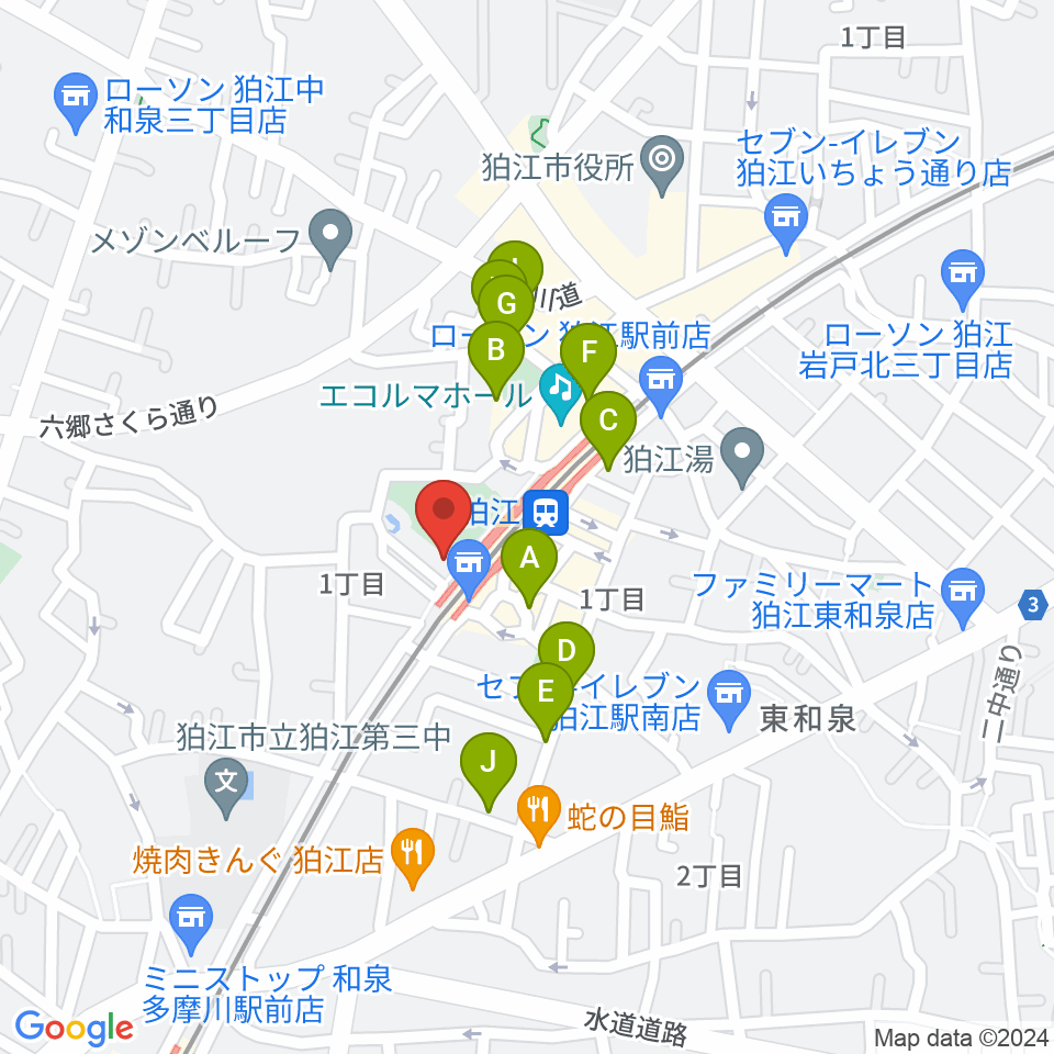 泉の森会館周辺の駐車場・コインパーキング一覧地図