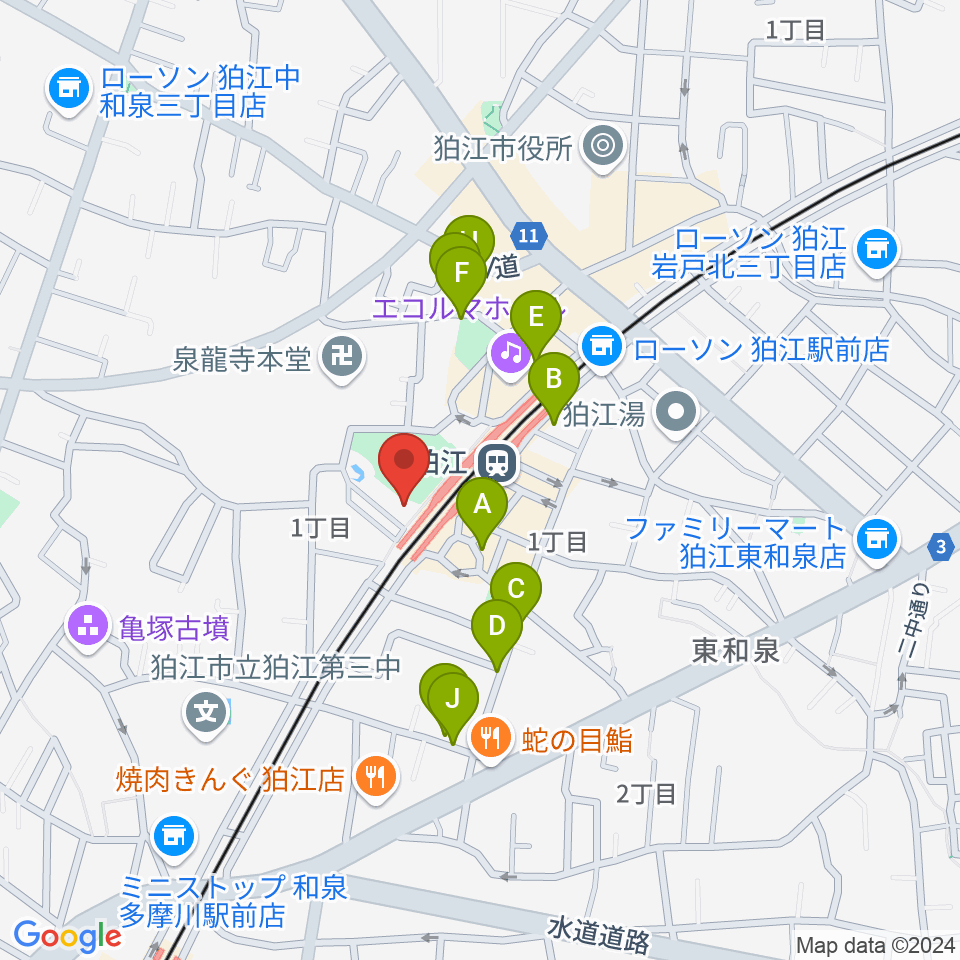 泉の森会館周辺の駐車場・コインパーキング一覧地図