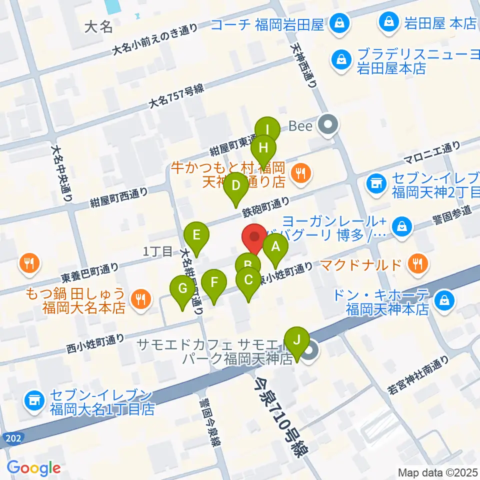 ティエンポ・ホール周辺の駐車場・コインパーキング一覧地図