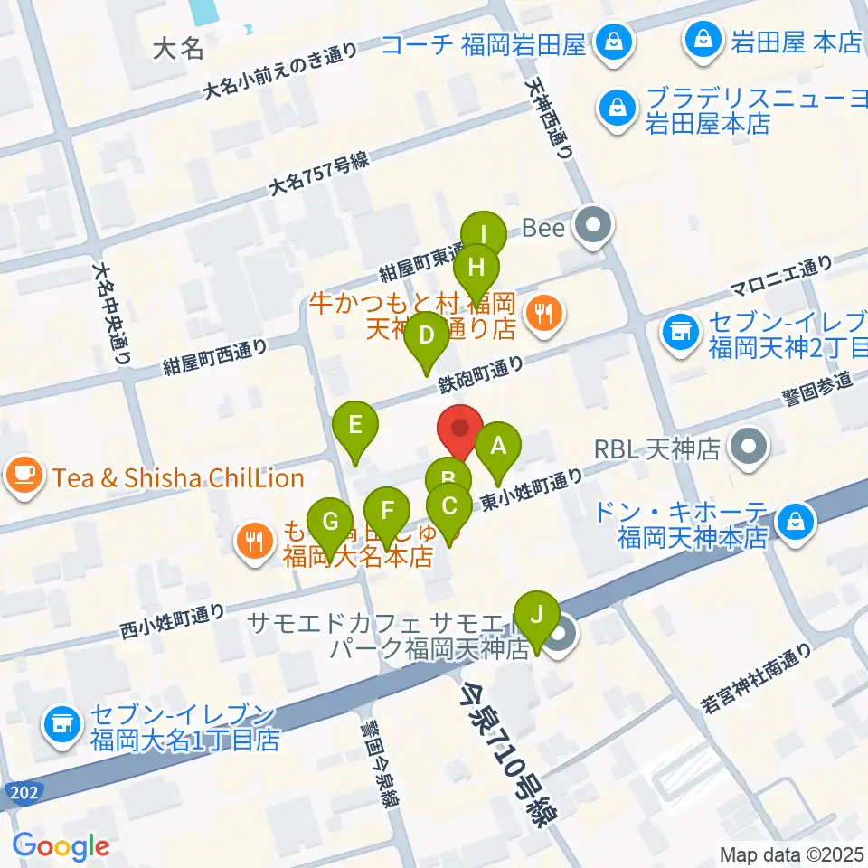 ティエンポ・ホール周辺の駐車場・コインパーキング一覧地図