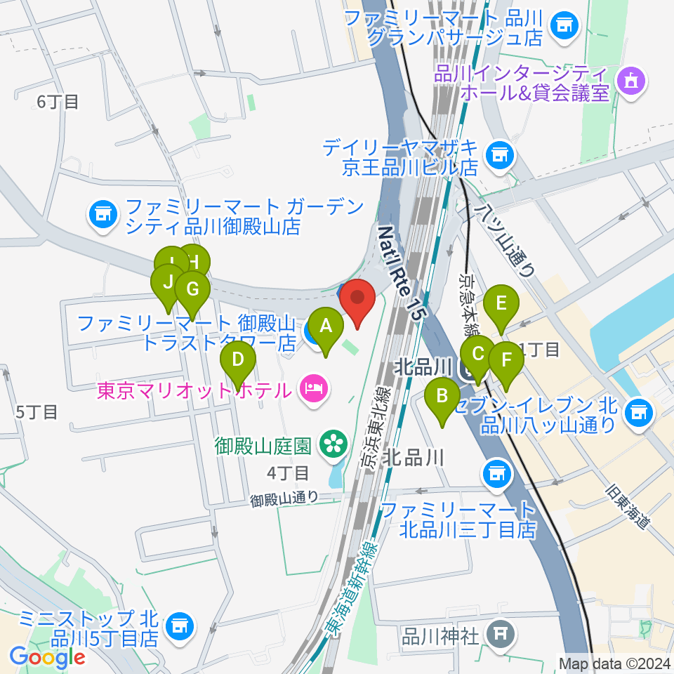 キリスト品川教会 グローリア・チャペル周辺の駐車場・コインパーキング一覧地図