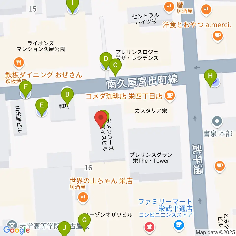 Sakae Base周辺の駐車場・コインパーキング一覧地図