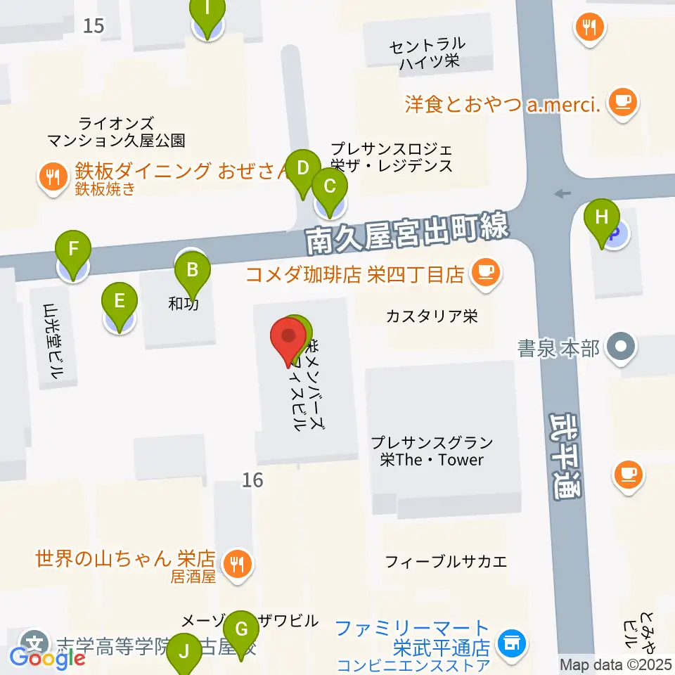 Sakae Base周辺の駐車場・コインパーキング一覧地図