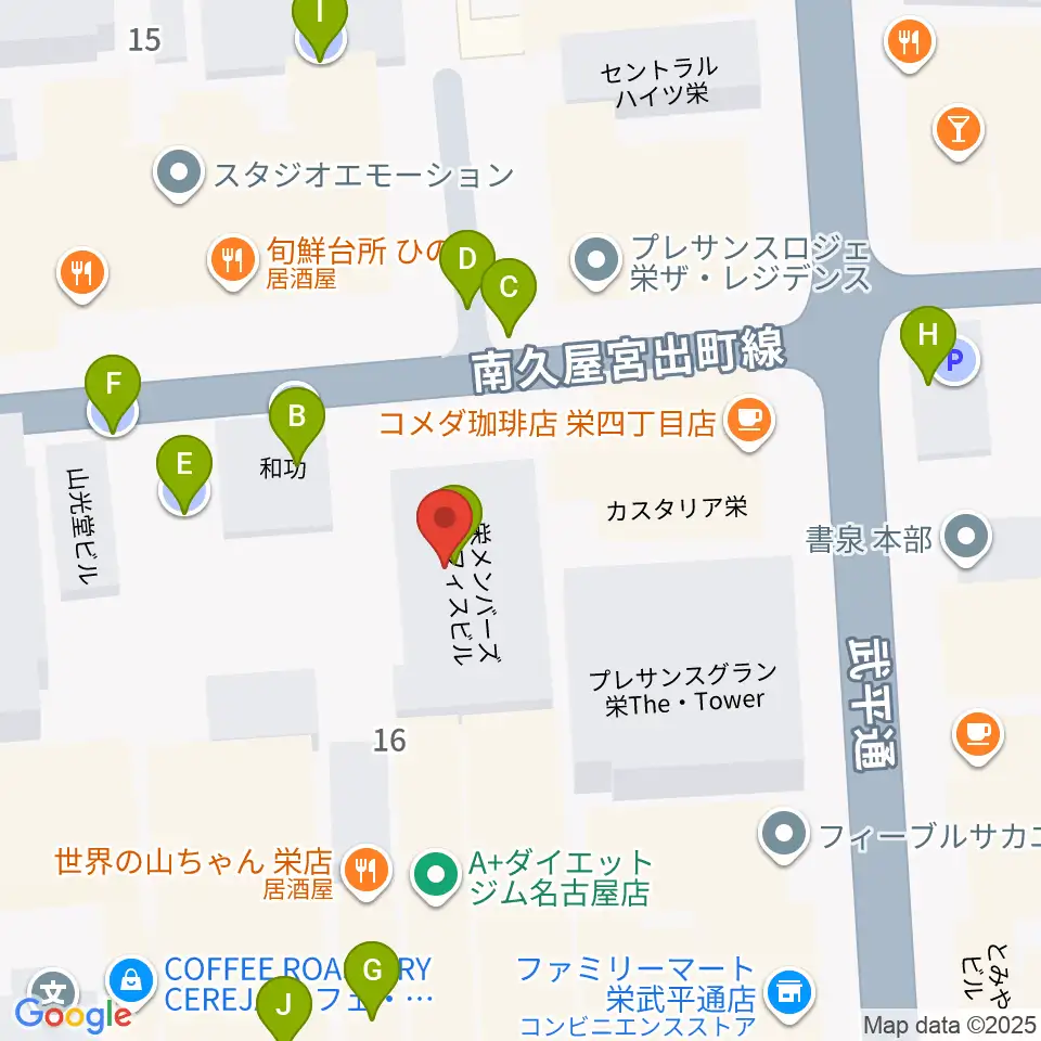Sakae Base周辺の駐車場・コインパーキング一覧地図