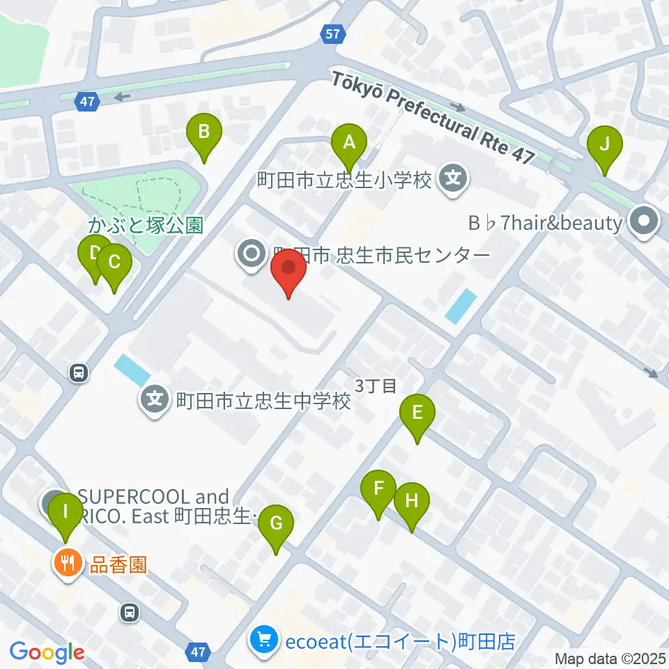 忠生市民センター周辺の駐車場・コインパーキング一覧地図