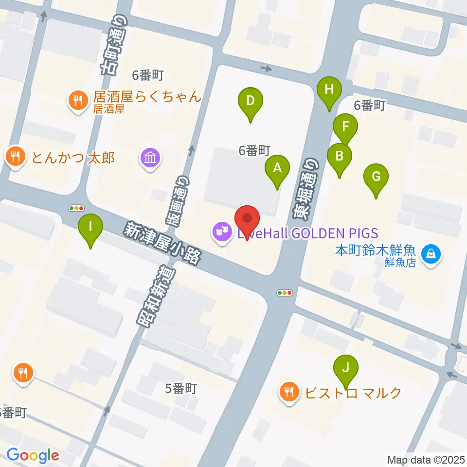 新潟古町えんとつシアター周辺の駐車場・コインパーキング一覧地図