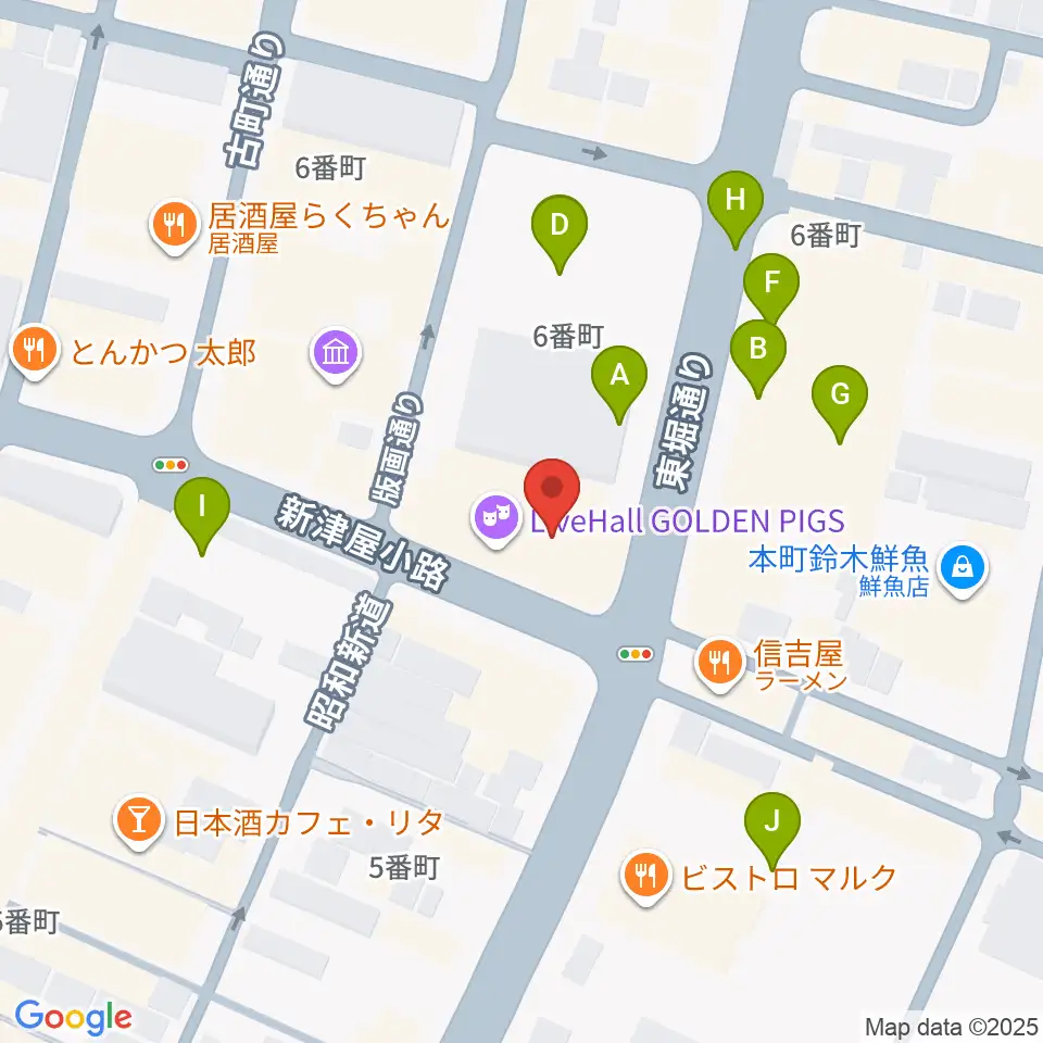 新潟古町えんとつシアター周辺の駐車場・コインパーキング一覧地図