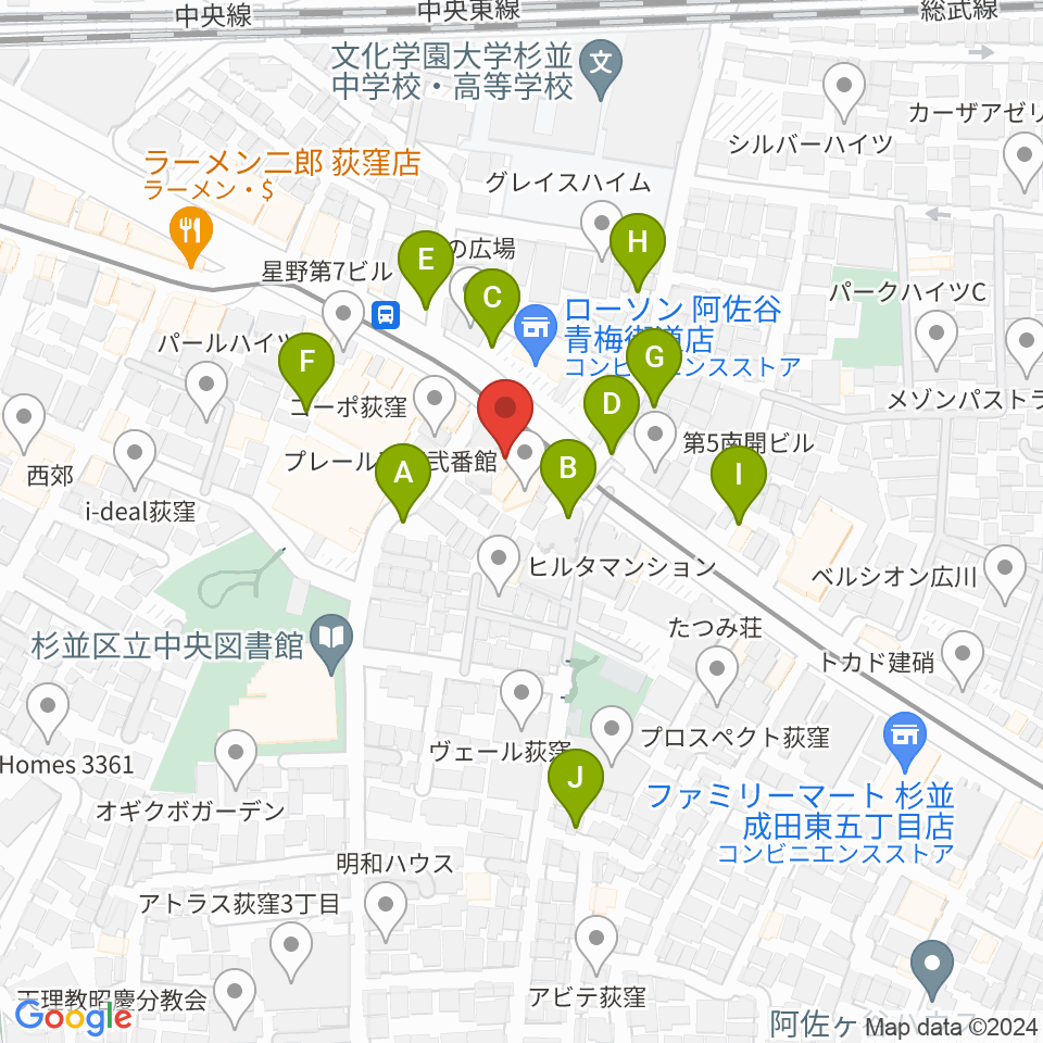 荻窪 かふぇ＆ほーる with遊周辺の駐車場・コインパーキング一覧地図