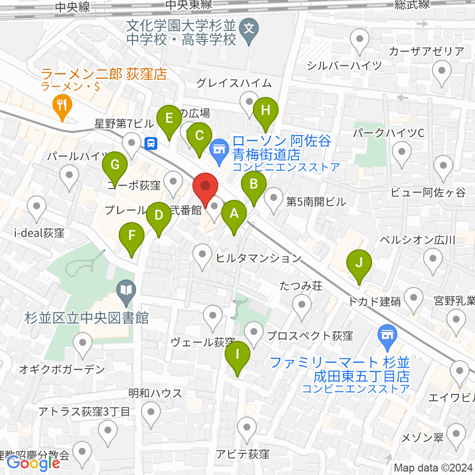 荻窪 かふぇ＆ほーる with遊周辺の駐車場・コインパーキング一覧地図