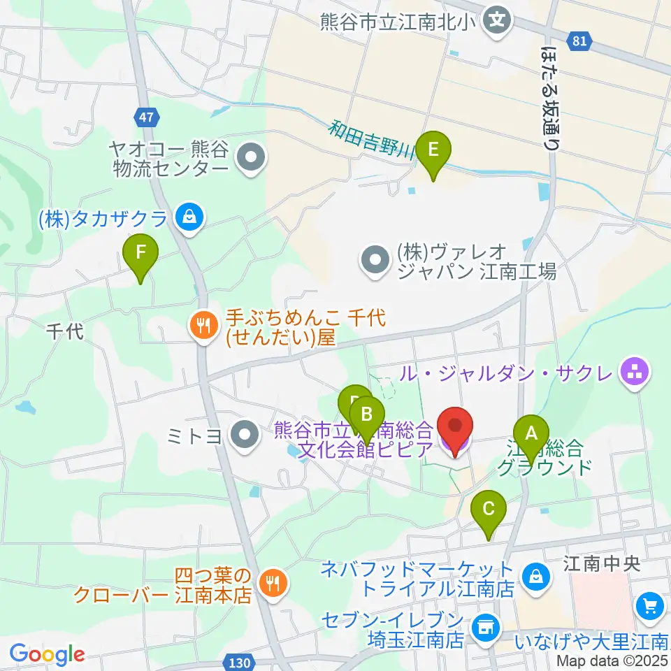 江南総合文化会館ピピア周辺の駐車場・コインパーキング一覧地図