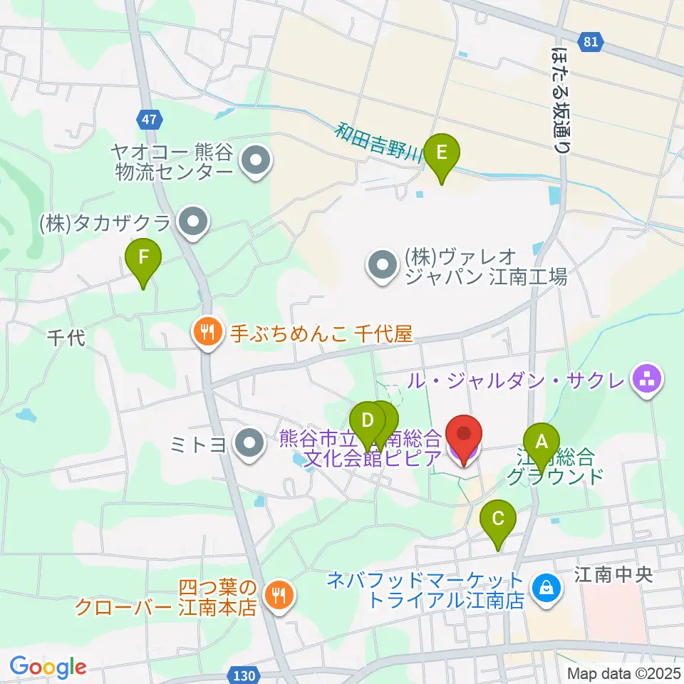 江南総合文化会館ピピア周辺の駐車場・コインパーキング一覧地図