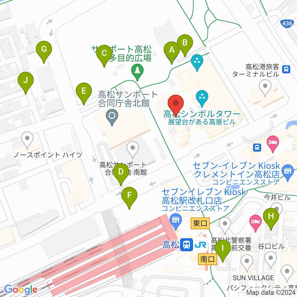 e-とぴあ・かがわ周辺の駐車場・コインパーキング一覧地図