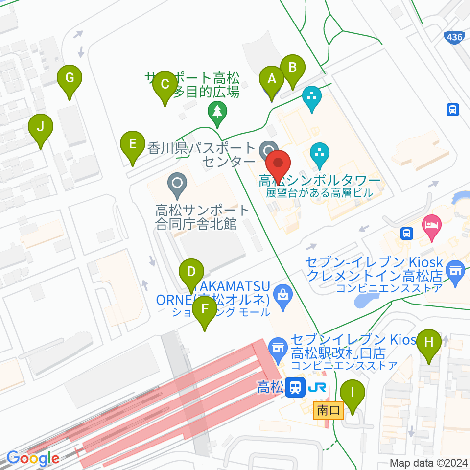 e-とぴあ・かがわ周辺の駐車場・コインパーキング一覧地図