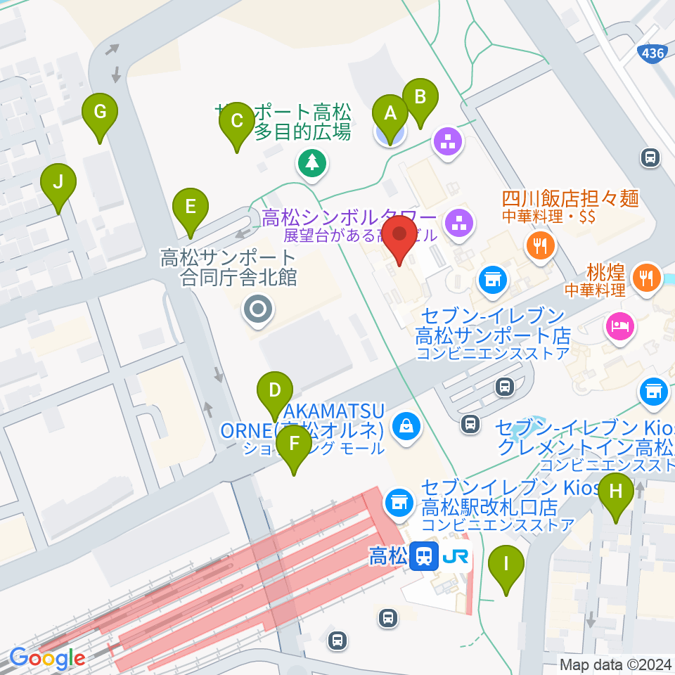 e-とぴあ・かがわ周辺の駐車場・コインパーキング一覧地図