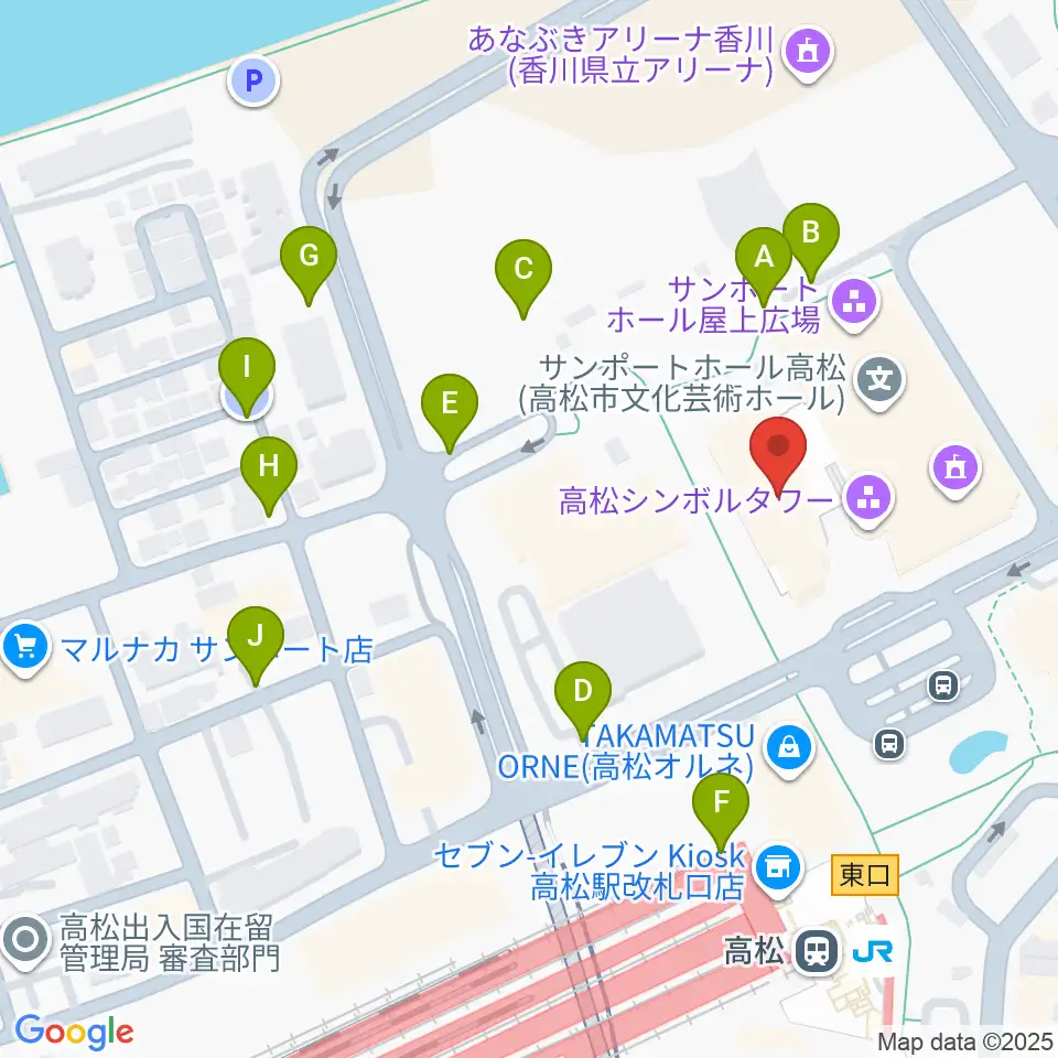 e-とぴあ・かがわ周辺の駐車場・コインパーキング一覧地図
