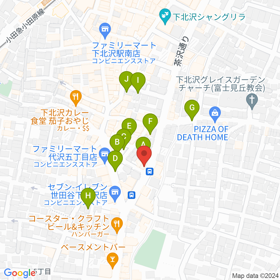 下北沢LADY JANE周辺の駐車場・コインパーキング一覧地図