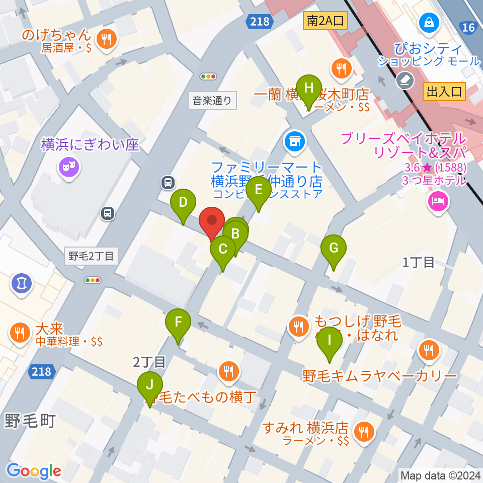 ジャズミュージアムちぐさ周辺の駐車場・コインパーキング一覧地図