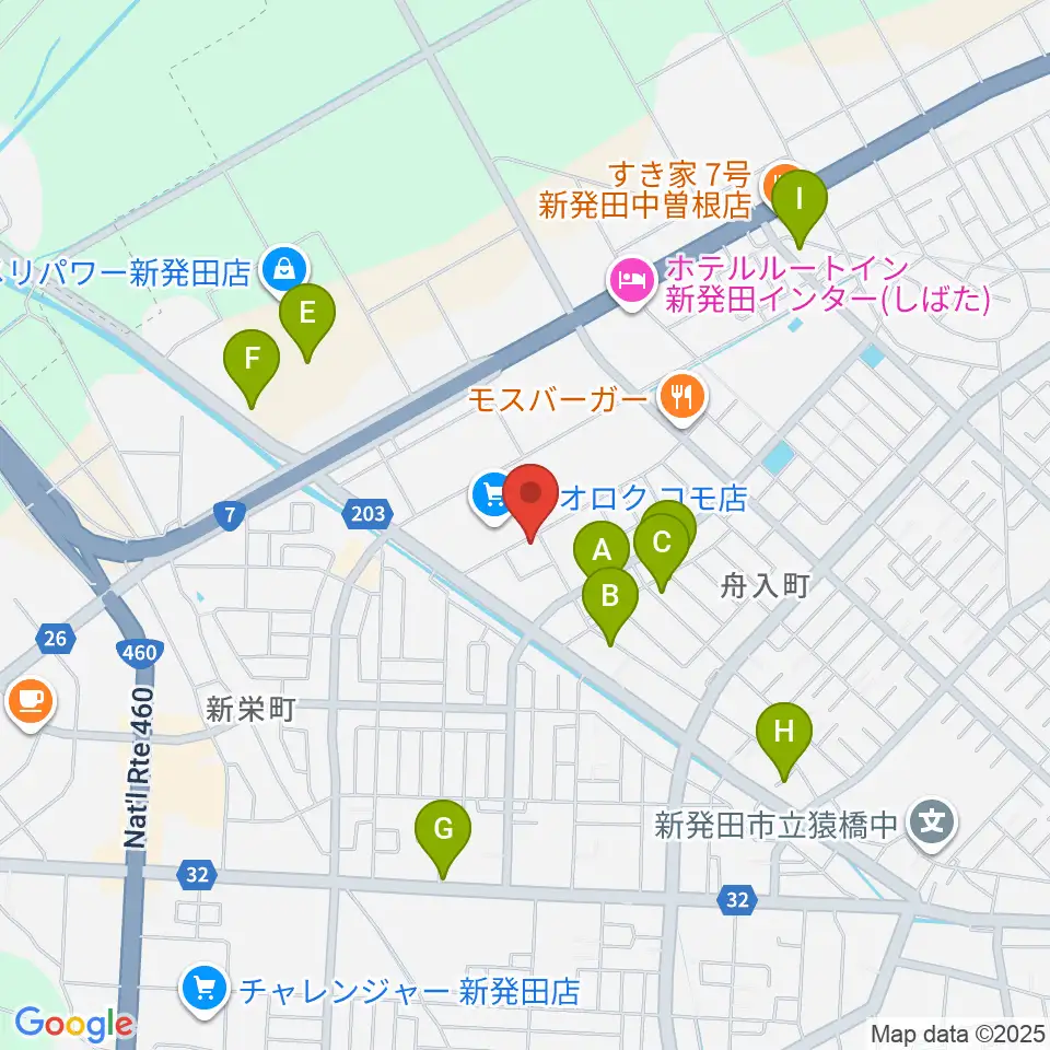 わたじん楽器 新発田センター周辺の駐車場・コインパーキング一覧地図