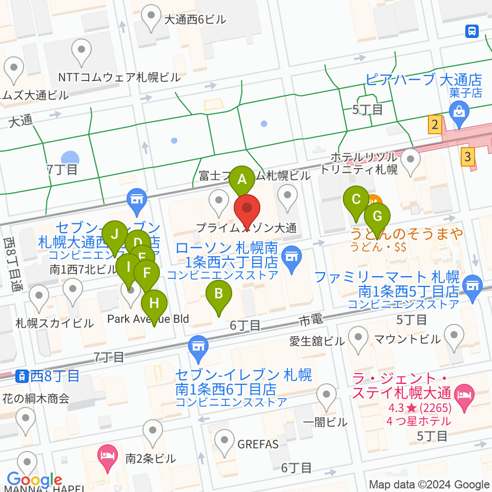 札幌ザ・ルーテルホール周辺の駐車場・コインパーキング一覧地図