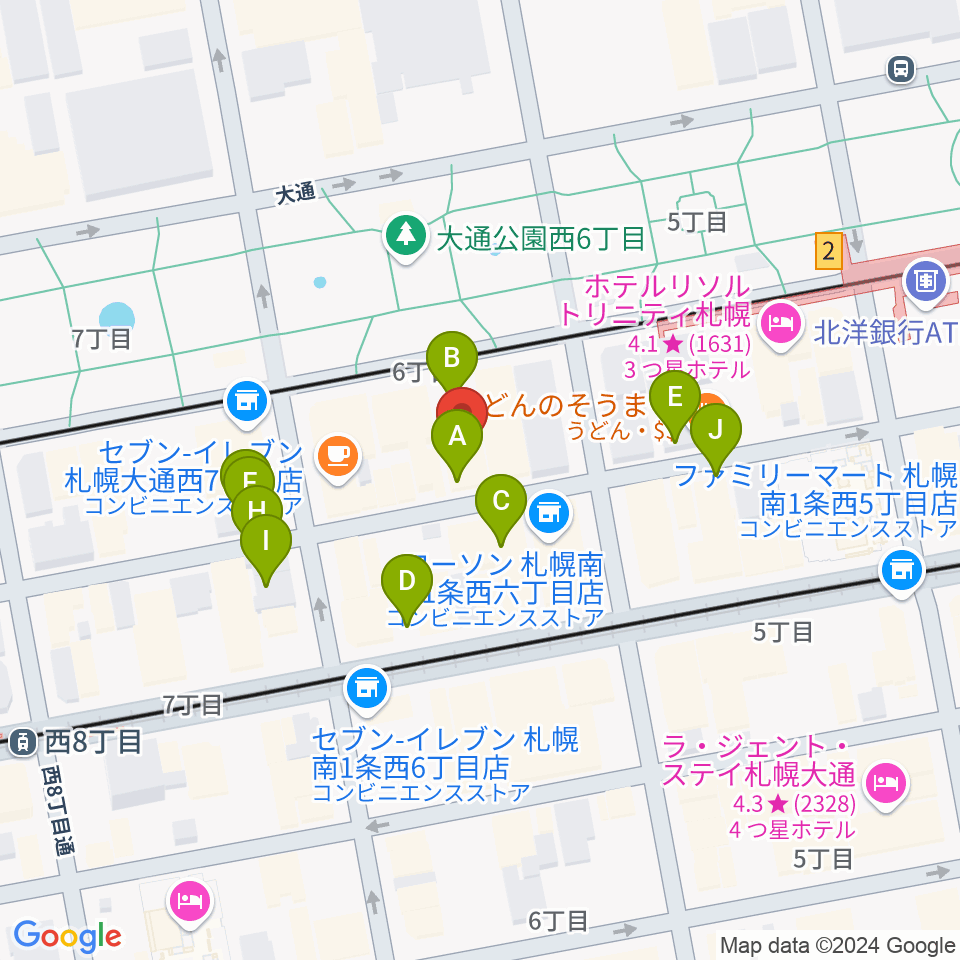 札幌ザ・ルーテルホール周辺の駐車場・コインパーキング一覧地図