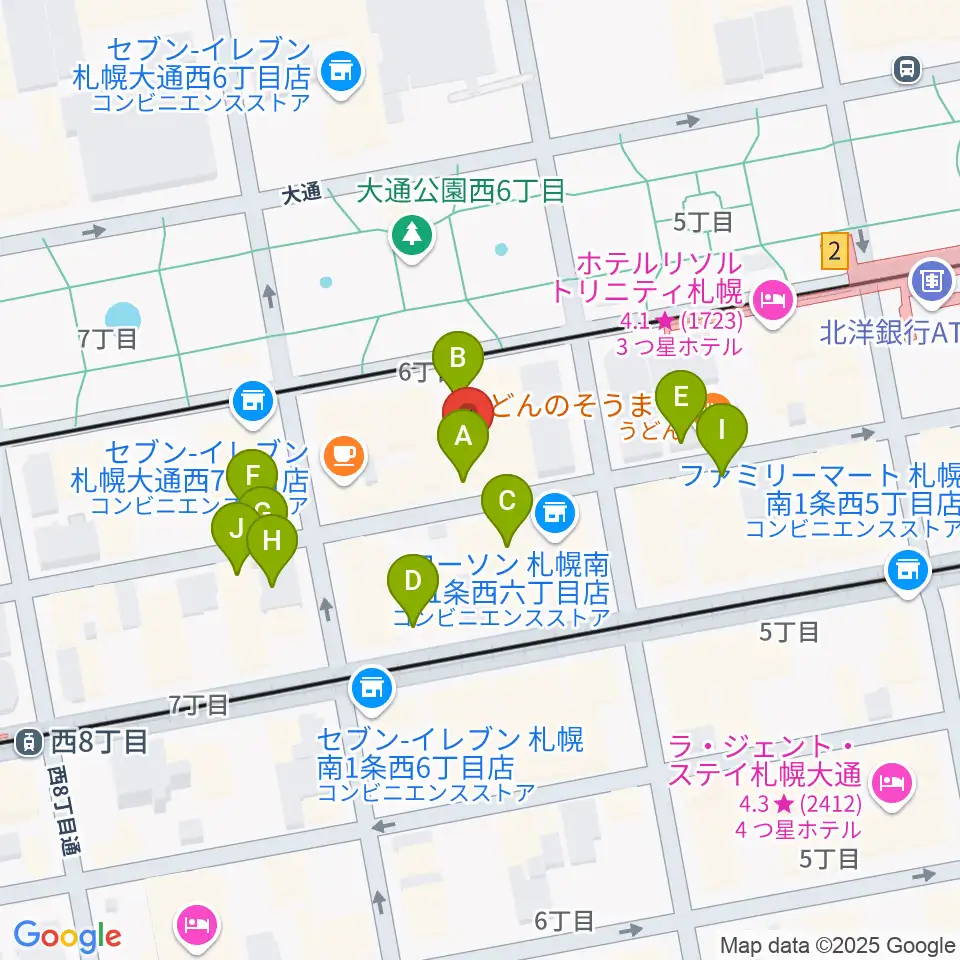 札幌ザ・ルーテルホール周辺の駐車場・コインパーキング一覧地図