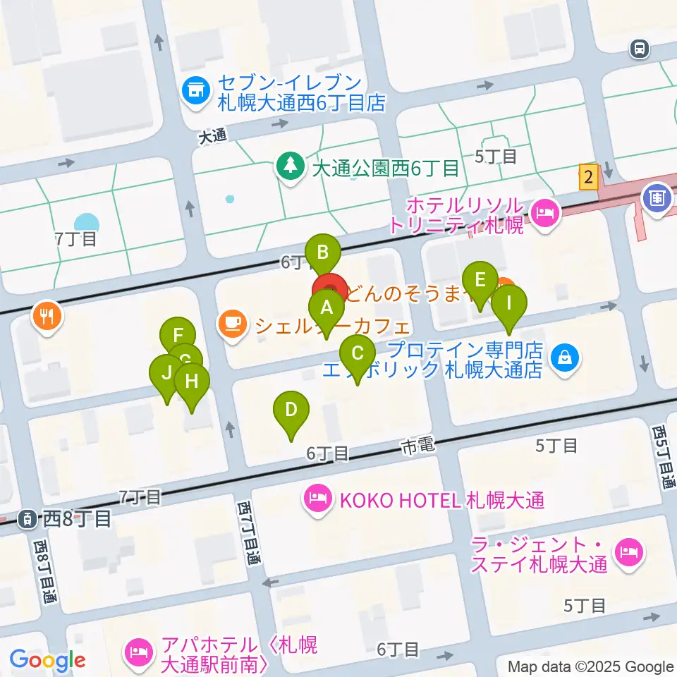 札幌ザ・ルーテルホール周辺の駐車場・コインパーキング一覧地図