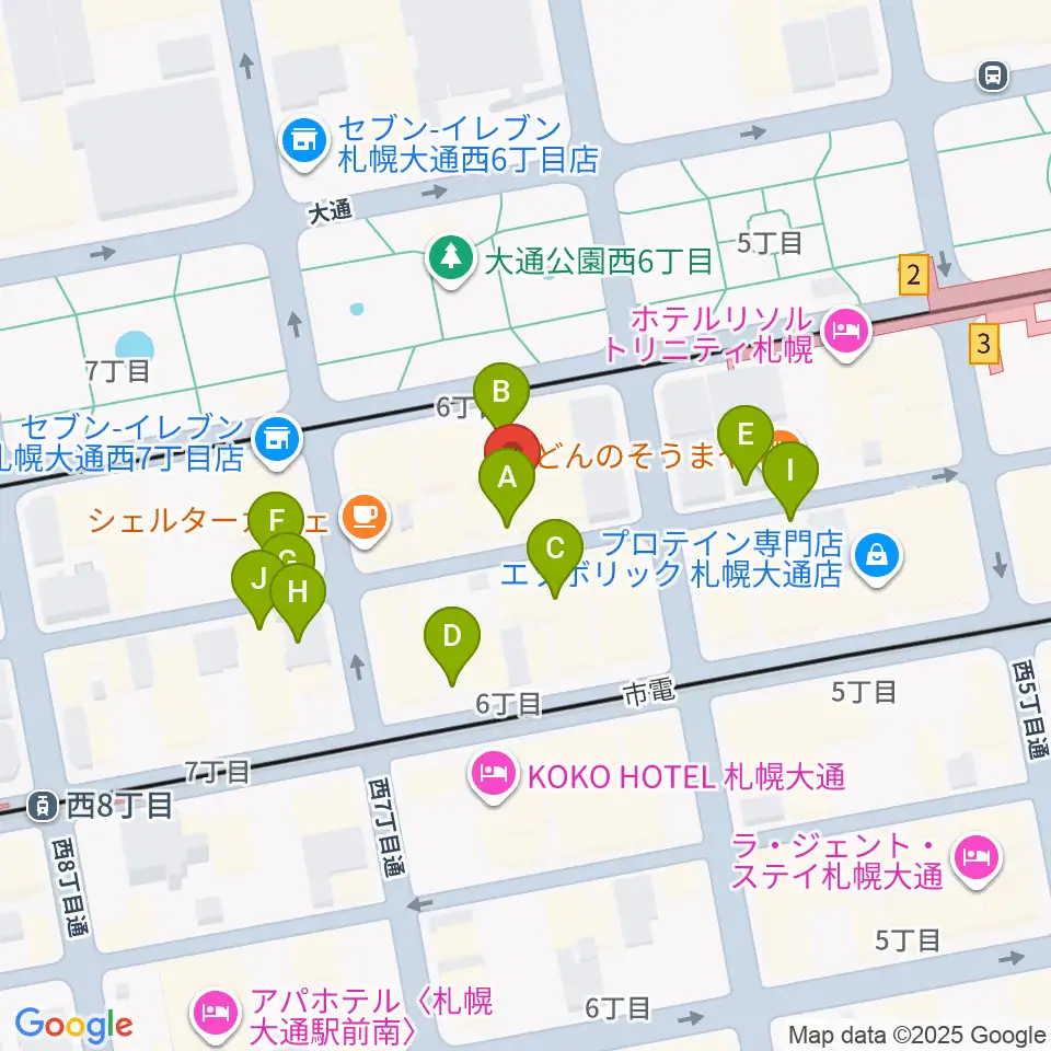 札幌ザ・ルーテルホール周辺の駐車場・コインパーキング一覧地図