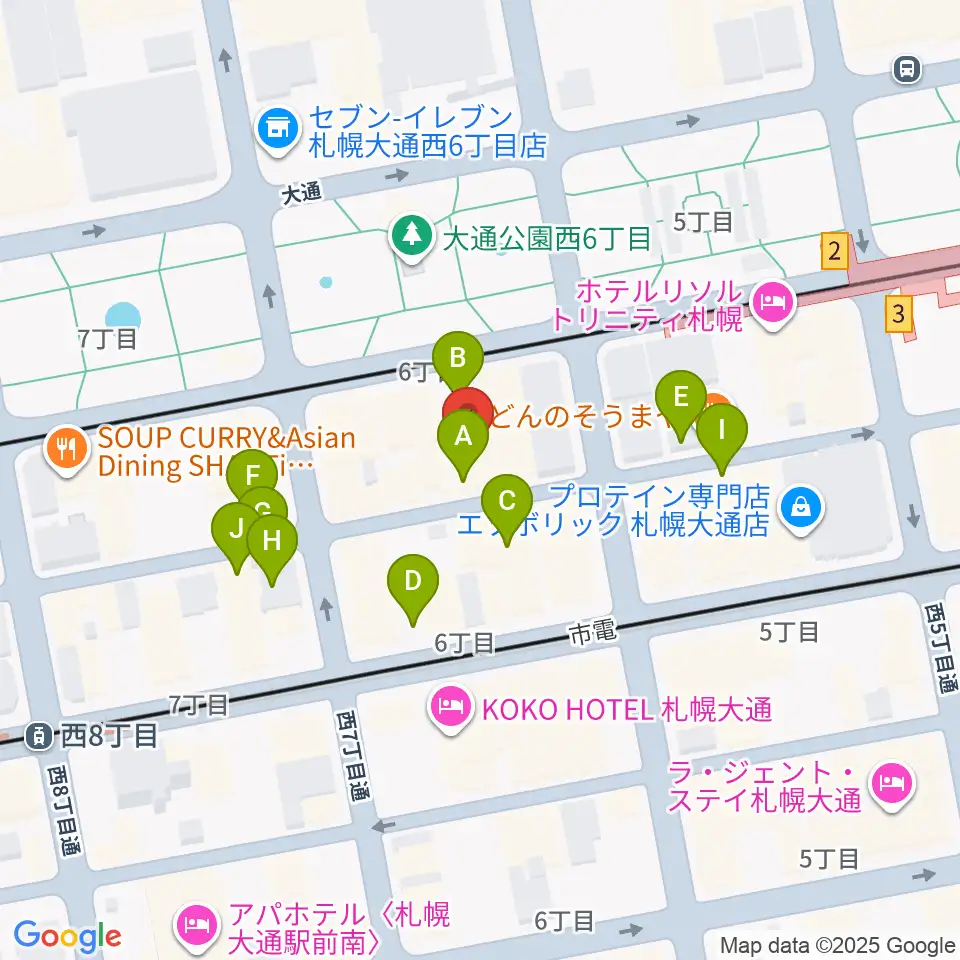 札幌ザ・ルーテルホール周辺の駐車場・コインパーキング一覧地図