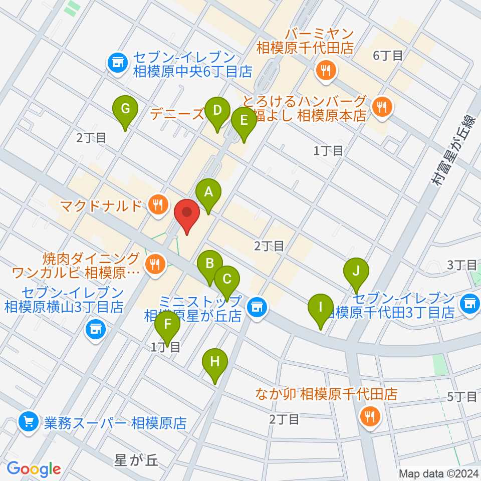 相模原メイプルホール周辺の駐車場・コインパーキング一覧地図