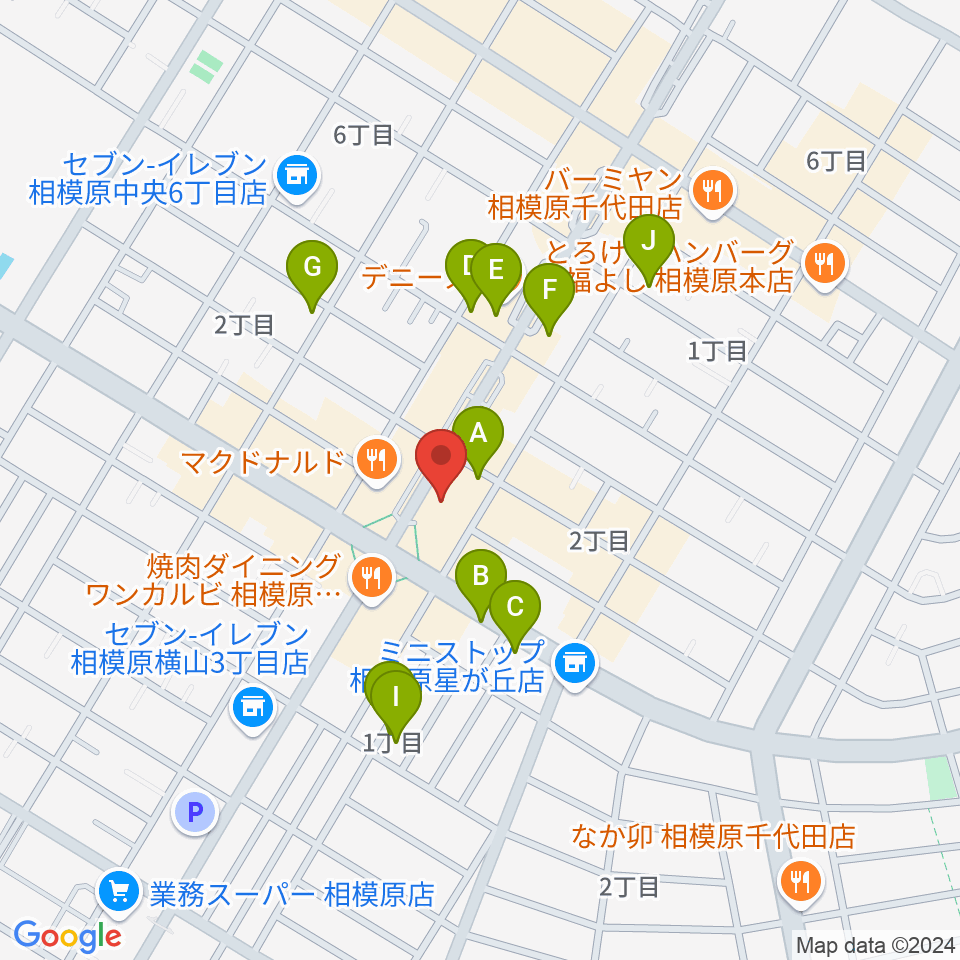 相模原メイプルホール周辺の駐車場・コインパーキング一覧地図