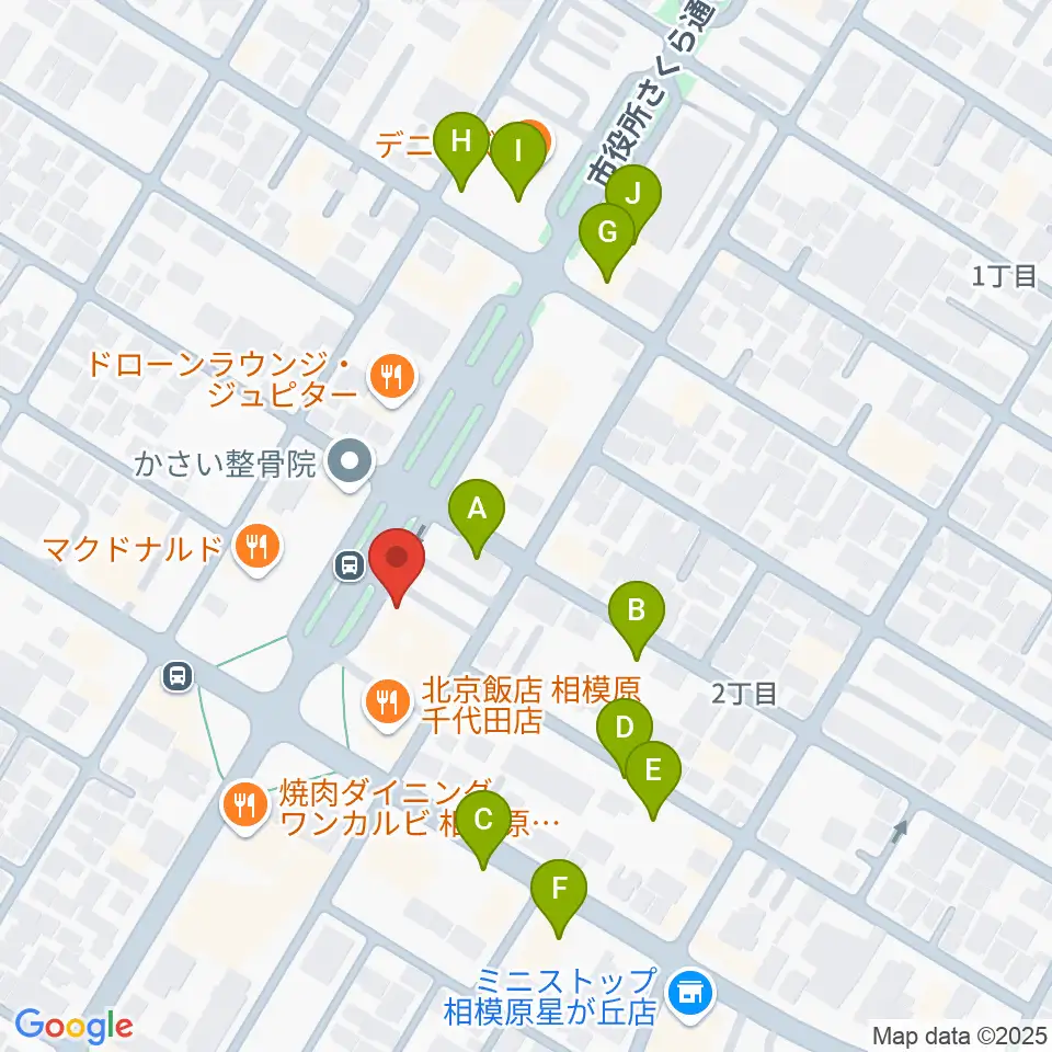相模原メイプルホール周辺の駐車場・コインパーキング一覧地図