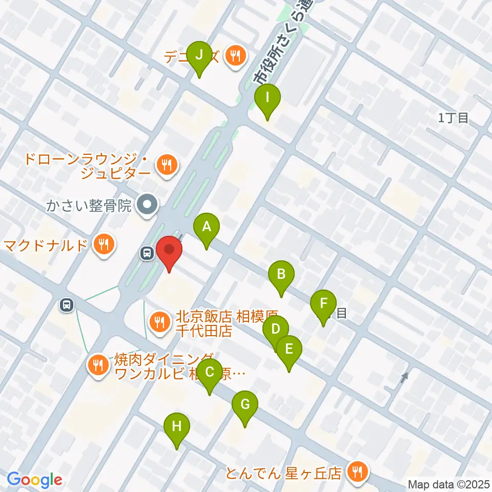 相模原メイプルホール周辺の駐車場・コインパーキング一覧地図