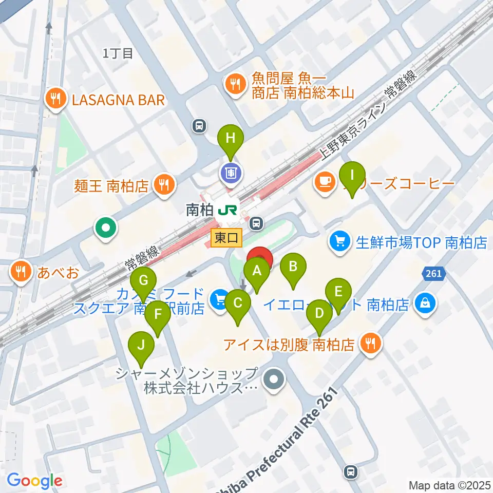 ウインズ南柏周辺の駐車場・コインパーキング一覧地図