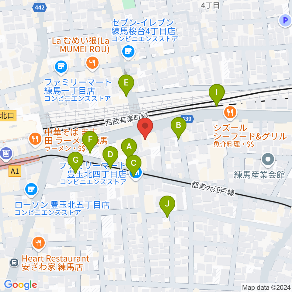 奈良龍二バイオリン教室 練馬教室周辺の駐車場・コインパーキング一覧地図