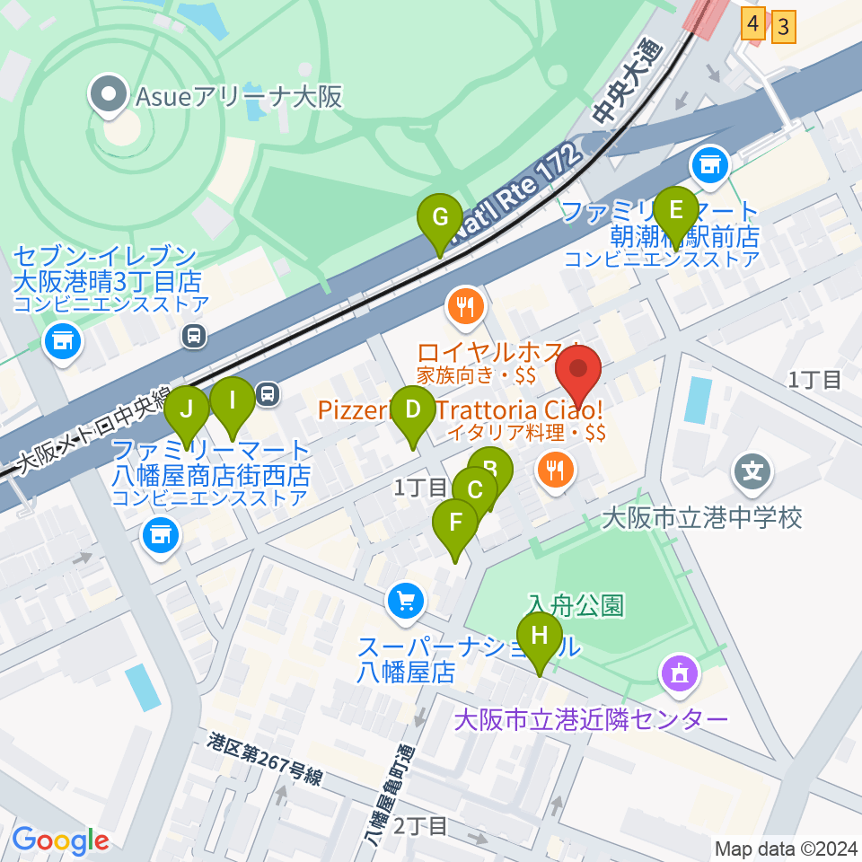 朝潮橋Piano Bar Kiyomi周辺の駐車場・コインパーキング一覧地図