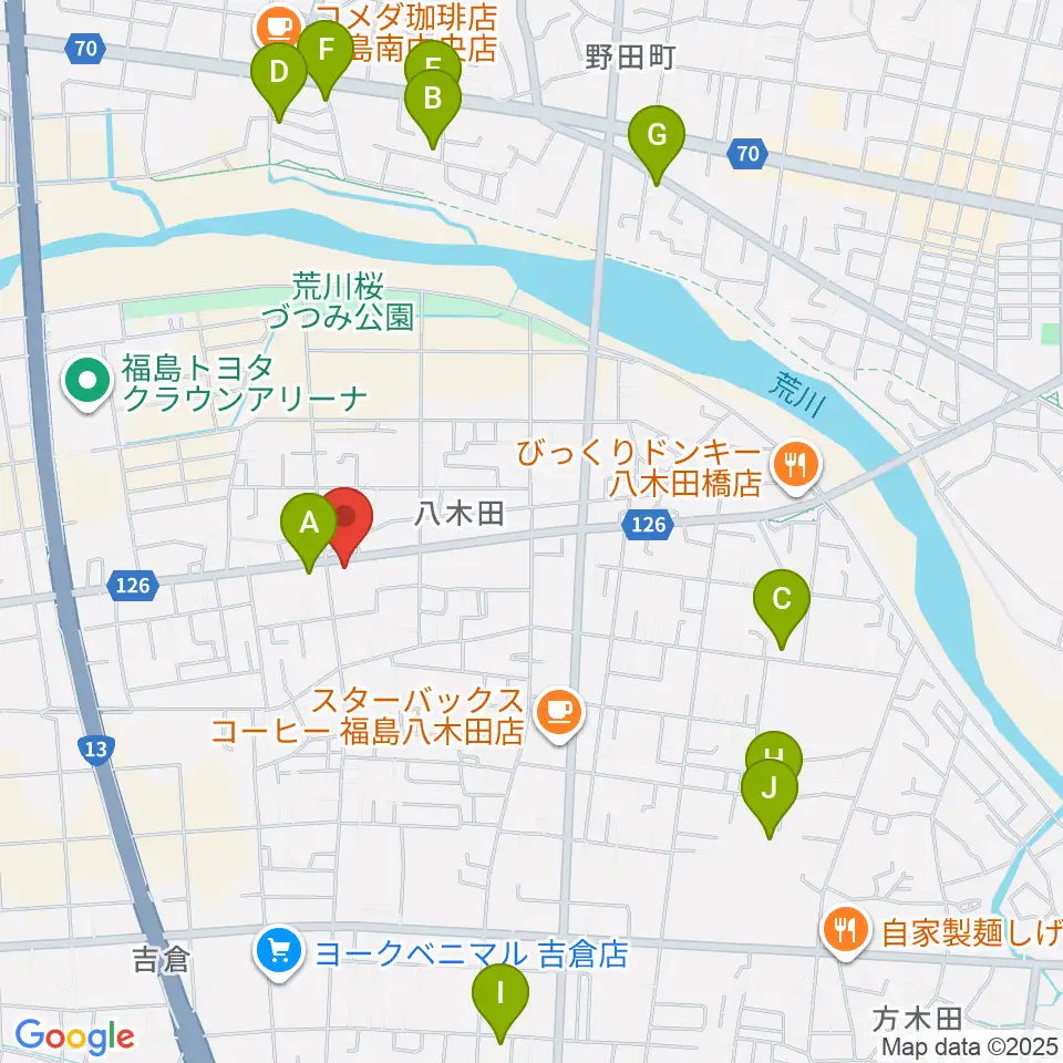 ピアノハウス福島周辺の駐車場・コインパーキング一覧地図