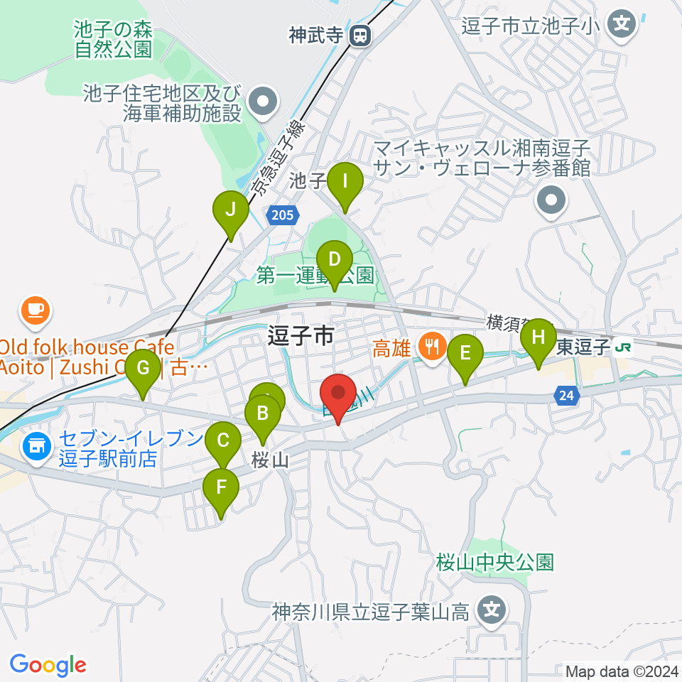 ケイズギターワークス周辺の駐車場・コインパーキング一覧地図